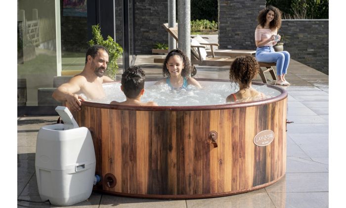 lay z spa helsinki in a 5 to 7 person capacity inflatable hot tub